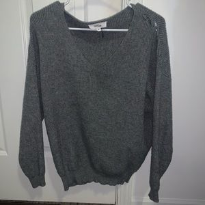 Grey Sweater with shoulder detailing